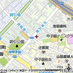 兵庫県西宮市甲子園網引町2-33周辺の地図