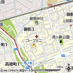 兵庫県神戸市東灘区御影3丁目周辺の地図