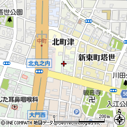 三重県津市東町津周辺の地図