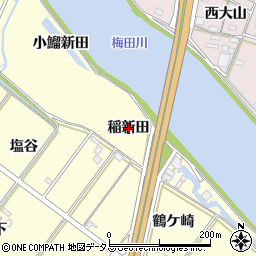 愛知県豊橋市船渡町（稲新田）周辺の地図