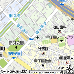 兵庫県西宮市甲子園網引町2周辺の地図