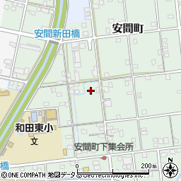 静岡県浜松市中央区安間町412周辺の地図