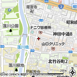 リパーク尼崎神田南通第２駐車場周辺の地図