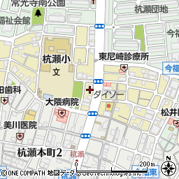 イシイモーターサイクル杭瀬店周辺の地図