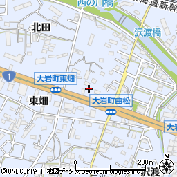 愛知県豊橋市大岩町曲松21周辺の地図