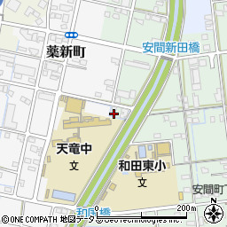 静岡県浜松市中央区安間町695周辺の地図