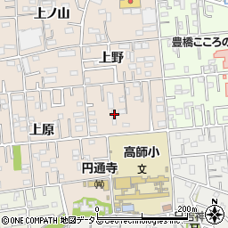 愛知県豊橋市上野町上原124周辺の地図