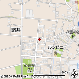 静岡県袋井市諸井周辺の地図