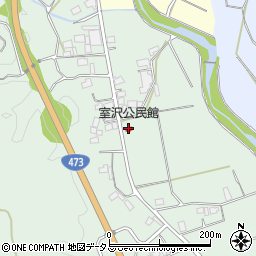室沢公民館周辺の地図