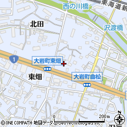 愛知県豊橋市大岩町曲松27周辺の地図