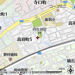 高羽会館事務所周辺の地図
