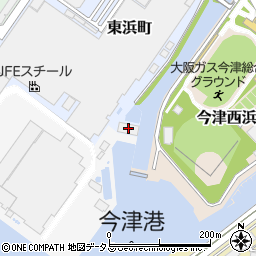 東川排水機場周辺の地図