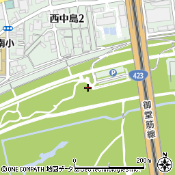 淀川河川公園トイレ６周辺の地図