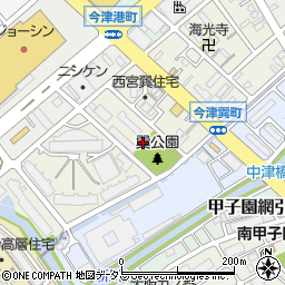 兵庫県西宮市今津巽町周辺の地図