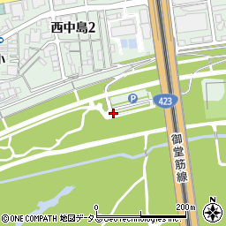淀川河川公園トイレ７周辺の地図