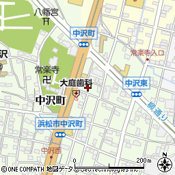 静岡県浜松市中央区中沢町77周辺の地図