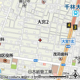 大宮　六米穀店周辺の地図