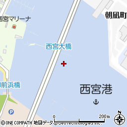 西宮大橋周辺の地図