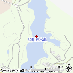 須川貯水池周辺の地図