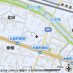 愛知県豊橋市大岩町曲松18周辺の地図