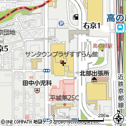 すずらん館まちの情報カウンター周辺の地図