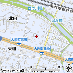 愛知県豊橋市大岩町曲松30-1周辺の地図