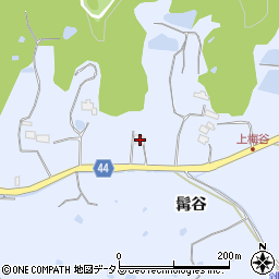 京都府木津川市梅谷宮ノ谷周辺の地図