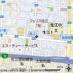 ファミリーマート生江１丁目店周辺の地図