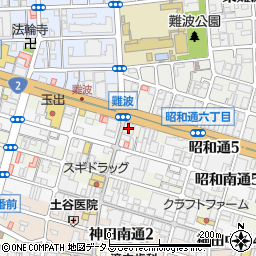 尼崎信用金庫難波支店周辺の地図