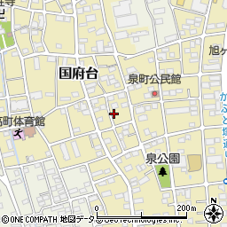 静岡県磐田市国府台328周辺の地図