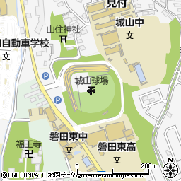 磐田城山球場周辺の地図