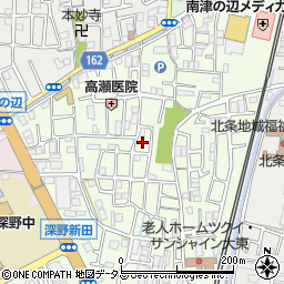〒574-0016 大阪府大東市南津の辺町の地図