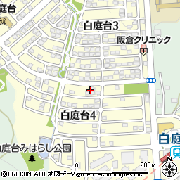 奈良県生駒市白庭台周辺の地図