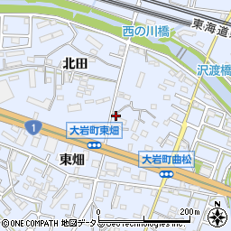 愛知県豊橋市大岩町曲松34周辺の地図