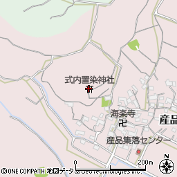 式内置染神社周辺の地図
