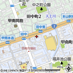 神戸信用金庫石屋川支店周辺の地図