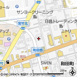 静岡県浜松市中央区和田町764周辺の地図
