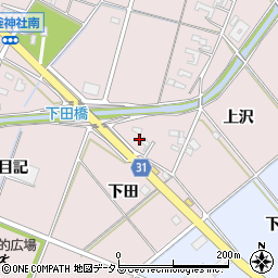 愛知県豊橋市駒形町下田12周辺の地図