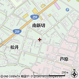 愛知県豊橋市松井町南新切59周辺の地図