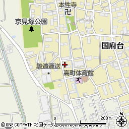 静岡県磐田市国府台587周辺の地図