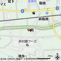 愛知県豊橋市中原町中島周辺の地図