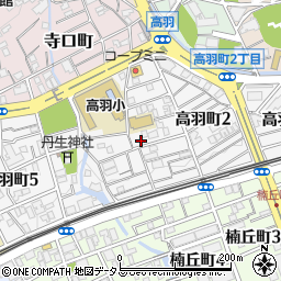 兵庫県神戸市灘区高羽町周辺の地図