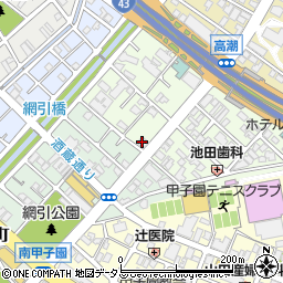 兵庫信用金庫甲子園支店周辺の地図