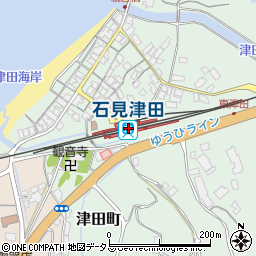 島根県益田市周辺の地図