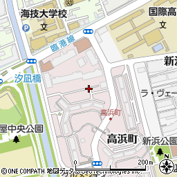 兵庫県芦屋市高浜町周辺の地図