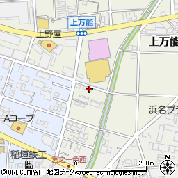 静岡県磐田市上万能259-1周辺の地図