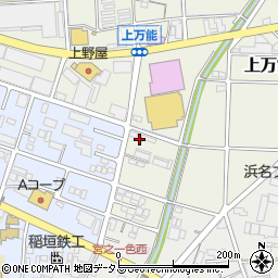 静岡県磐田市上万能259周辺の地図