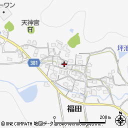岡山県備前市福田周辺の地図