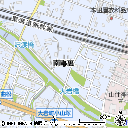 愛知県豊橋市大岩町南町裏周辺の地図