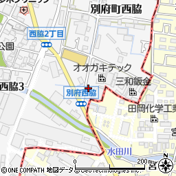 兵庫県加古川市別府町西脇周辺の地図